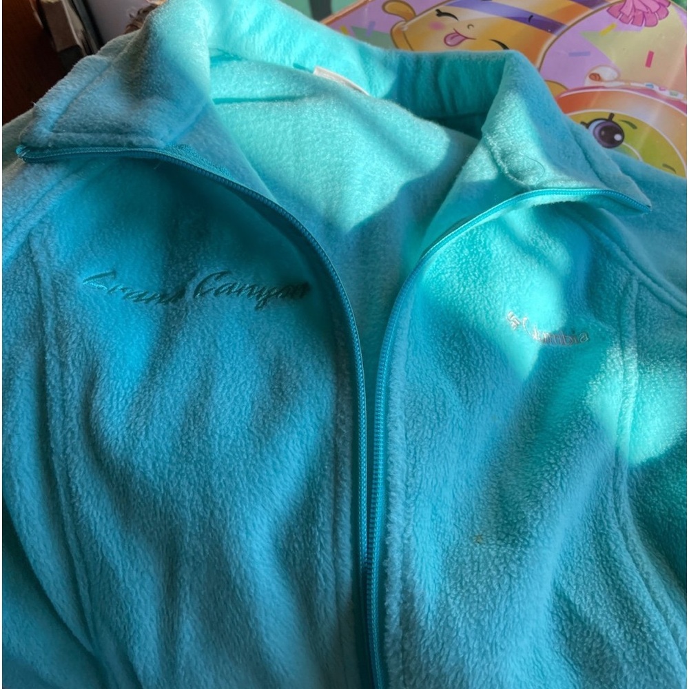 Columbia Womans Teal Fleece Zip Up sz M